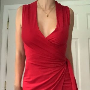 reformation NWT sage dress in cherry red - size s